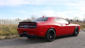 Dodge Challenger Performance Exhaust - Dual Rear Exit - CORSA Performance - Cat-Back Touring with 3.5in Black Tips - Black - `15-`23